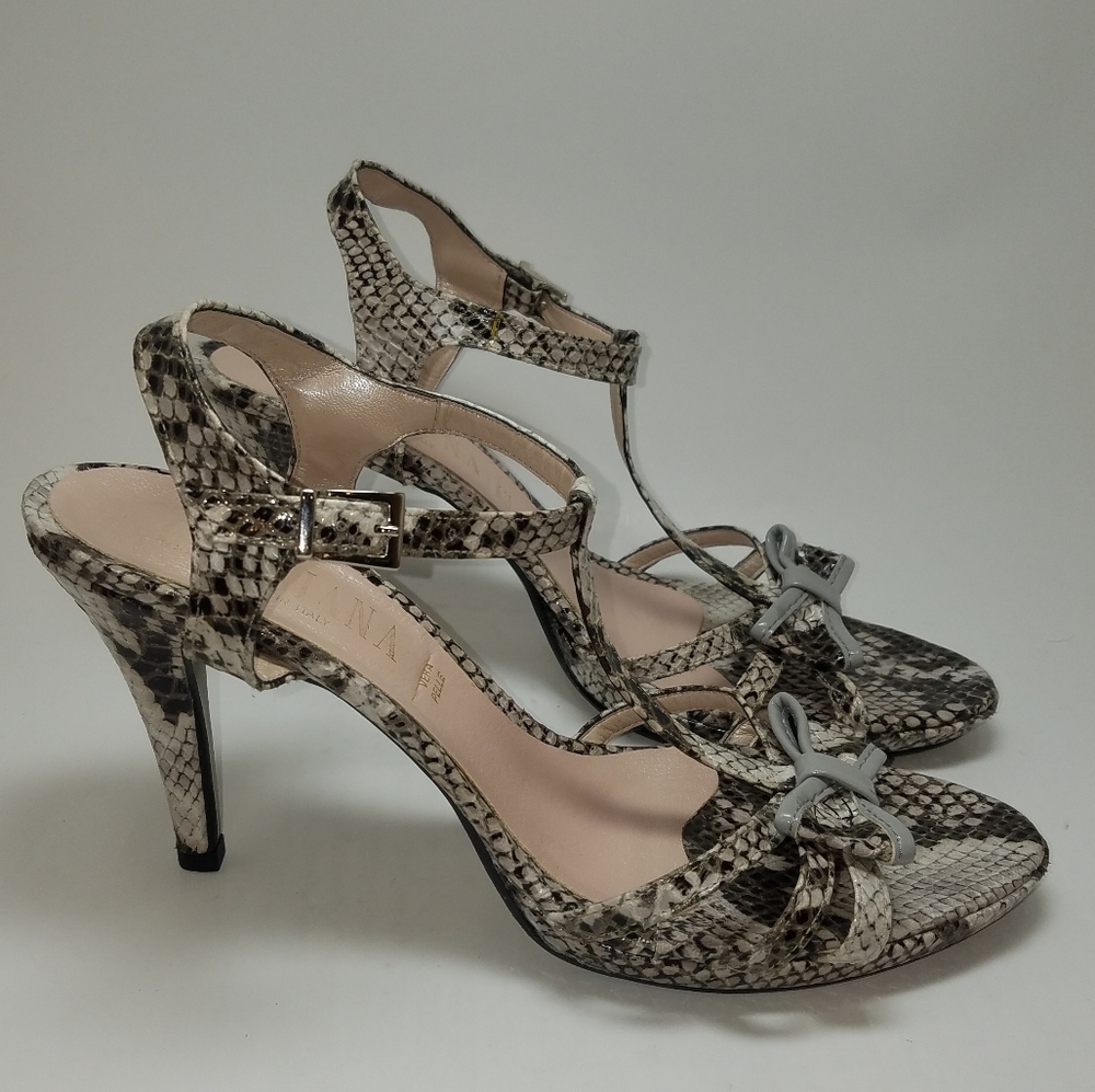 Vera Pelle Graziana snake skin heels Women's 11